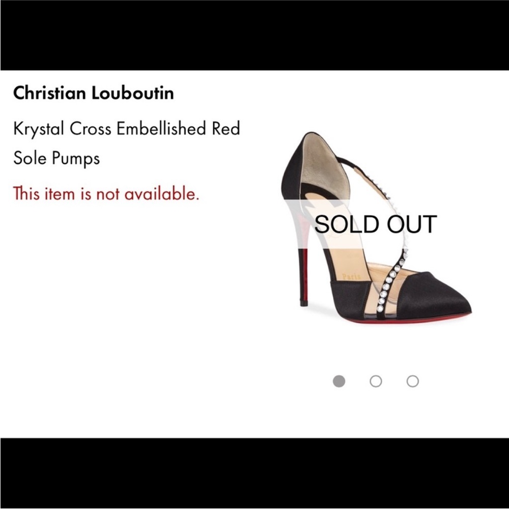 Christian Louboutin Black Heels with Silver Accents - Picture 4 of 8